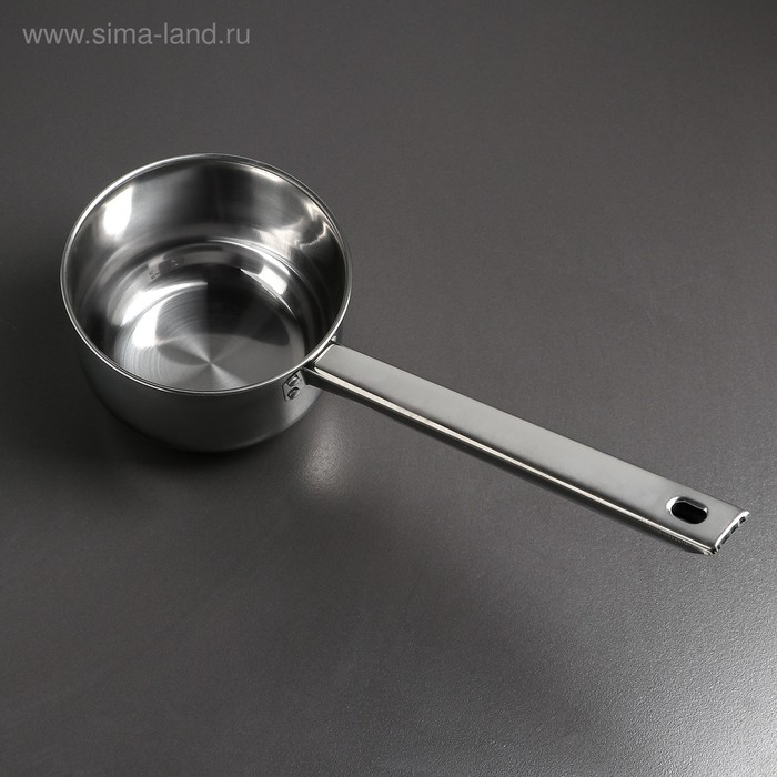 УЦЕНКА Ковш из нержавеющей стали, 1.1 л, 39×14.5×8 см, металлическая ручка - Фото 1
