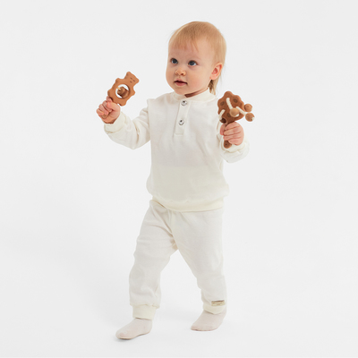 Комплект детский (джемпер, брюки) MINAKU, рост 74-80 см, экрю