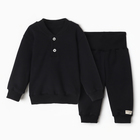 Комплект детский (джемпер, брюки) MINAKU цвет черный, рост 80-86 см - фото 26544186
