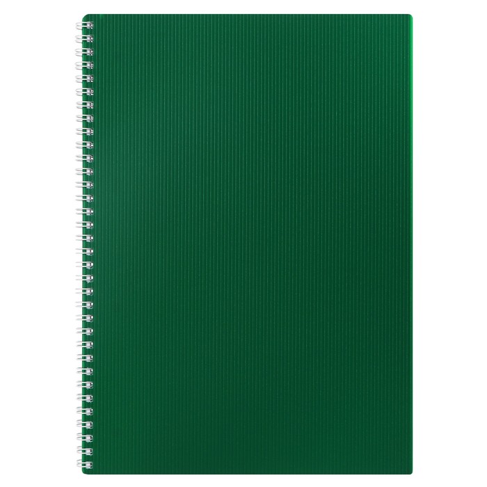 Тетрадь A4, 80 листов, в клетку на гребне, VELVET, пластиковая обложка, блок 65 г/м2, зелёная - Фото 1