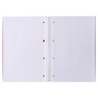 Тетрадь A4, 80 листов, в клетку на гребне, VELVET, пластиковая обложка, блок 65 г/м2, бордо - фото 23631286