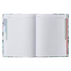 Бизнес-блокнот А5, 80 листов, в клетку, Floral collection, твёрдая обложка, 5-цветный блок, блок 65г/м2 - фото 23642901