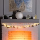 УЦЕНКА Гирлянда «Нить», 1.5 м, роса, с насадками «Шишки и ветки», IP20, 30 LED, батарейки CR2032×2 (в комплекте), серебристая нить, свечение тёплое белое 10331883