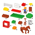 Конструктор UNICON «Лошадка с домиком», 22 детали, уценка - Фото 3