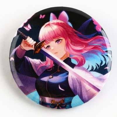 Значки закатные «Аниме девочки», 38 мм, МИКС