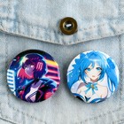 Значки закатные «Аниме девочки», 38 мм, МИКС - Фото 14