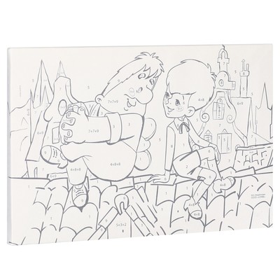 Картина по номерам для детей «Малыш и Карлсон», 20×30 см