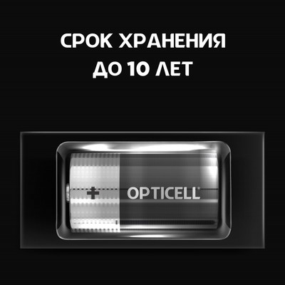 Батарейка алкалиновая OPTICELL, C, LR14-2BL, 1.5 В, блистер, 2 шт.