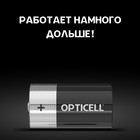 Батарейка алкалиновая OPTICELL, D, LR20-2BL, 1.5В, блистер, 2 шт 10320635 - фото 2553784