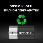 Батарейка алкалиновая OPTICELL, D, LR20-2BL, 1.5В, блистер, 2 шт 10320635 - фото 2553785