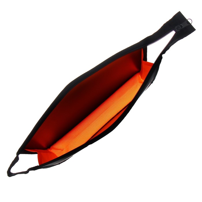 Папка пластиковая А5, 240 х 190 х 40 мм, молния сверху, Calligrata, "Офис", оранжевая