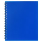 Тетрадь на гребне A5 48 листов в клетку Calligrata Синяя, пластиковая обложка, блок офсет - Фото 2