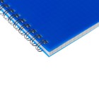 Тетрадь на гребне A5 48 листов в клетку "Синяя", пластиковая обложка, блок офсет - фото 8898310
