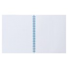 Тетрадь на гребне A5 48 листов в клетку "Синяя", пластиковая обложка, блок офсет - фото 9043828