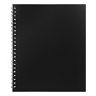 Тетрадь на гребне A5 48 листов в клетку Calligrata Чёрная, пластиковая обложка, блок офсет - Фото 2