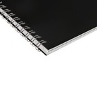Тетрадь на гребне A5 48 листов в клетку Calligrata Чёрная, пластиковая обложка, блок офсет - Фото 3