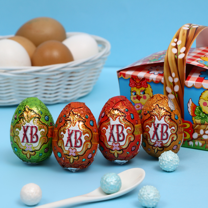 Кондитерское изделие «Корзинка с яйцами», набор, 60 г - Фото 1