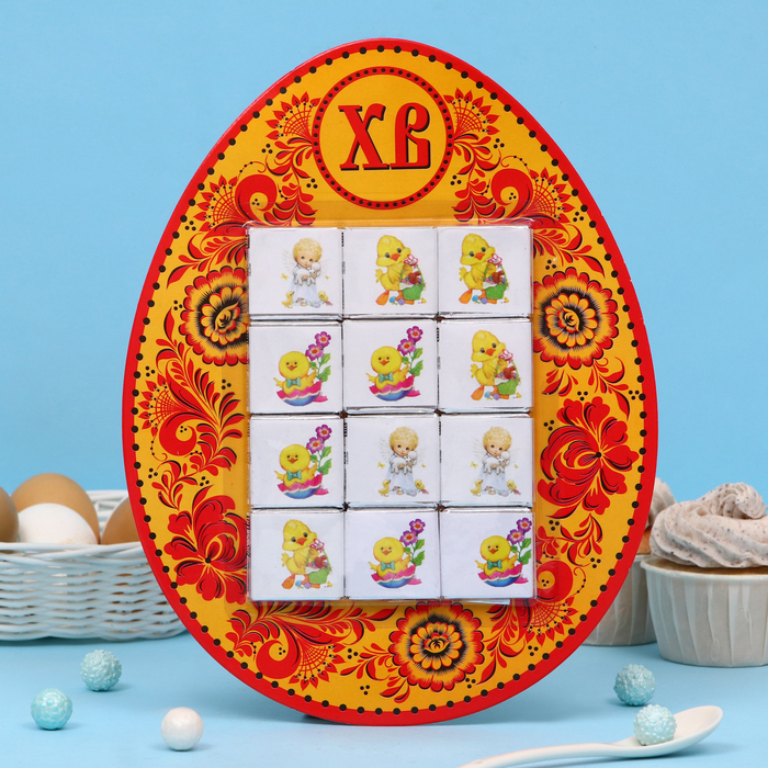 Шоколадный набор из мини- плиток «ХВ», кондитерская глазурь, 60 г - Фото 1