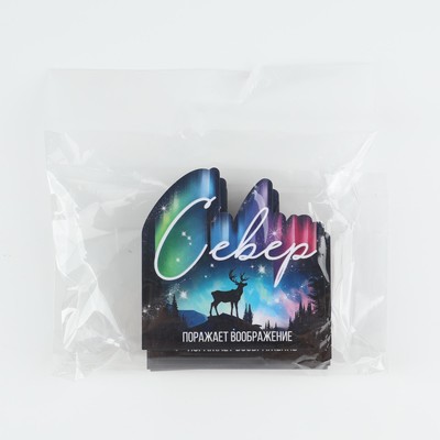 Магнит деревянный «Север», 8×8 см