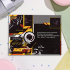 Открытка "С Днём Рождения!" тиснение, конгрев, чёрный фон, 12,5х19,4 см (комплект 10 шт) - фото 23676317