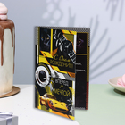 Открытка "С Днём Рождения!" тиснение, конгрев, чёрный фон, 12,5х19,4 см (комплект 10 шт) - фото 23676319