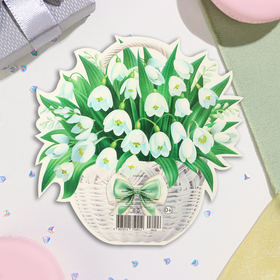 Украшение на скотче "Подснежники" 26х26 см (комплект 10 шт)