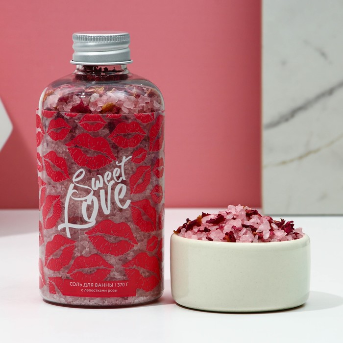 Соль для ванны с лепестками розы «Sweet love», 370 г, ЧИСТОЕ СЧАСТЬЕ - Фото 1