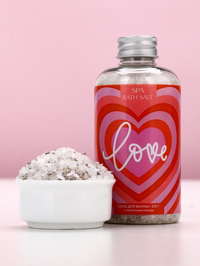Соль для ванны Love, 370 г, Чистое счастье