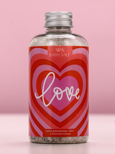 Соль для ванны Love, 370 г, Чистое счастье