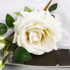 Цветы искусственные "Роза Вхите" 66 см, белый - фото 8889203