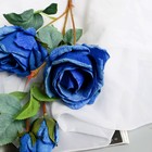 Цветы искусственные "Роза Солмус" d-7,5 см 64 см, синий - фото 8889213