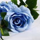 Цветы искусственные "Роза плетистая" d-10 см 67 см, голубой - фото 8889235