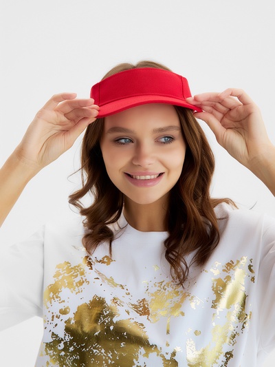 Козырек женский MINAKU, цвет красный, р-р 58