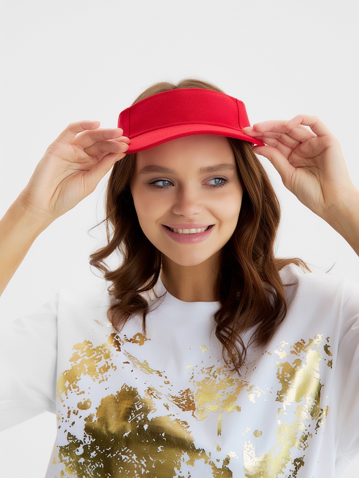 Козырек женский MINAKU, цвет красный, р-р 58 - Фото 1