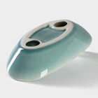 Блюдо керамическое сервировочное «Птичка на листочке», 15.5×8.5 см, цвет голубой - Фото 4