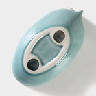 Блюдо керамическое сервировочное «Птичка на листочке», 15.5×8.5 см, цвет голубой - Фото 5