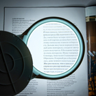 Лупа настольная 5х, линза 90 мм, белая - Фото 5