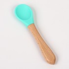 Детская посуда в наборе из силикона Крошка Я: нагрудник, тарелка на присоске, ложка, бирюзовый - Фото 8