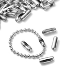 Застёжка для цепочки с шариками, d=4 мм, цвет серебряный - Фото 2