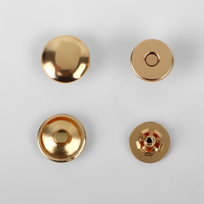 Кнопки установочные, магнитные, d = 10 мм, 10 шт, цвет золотой