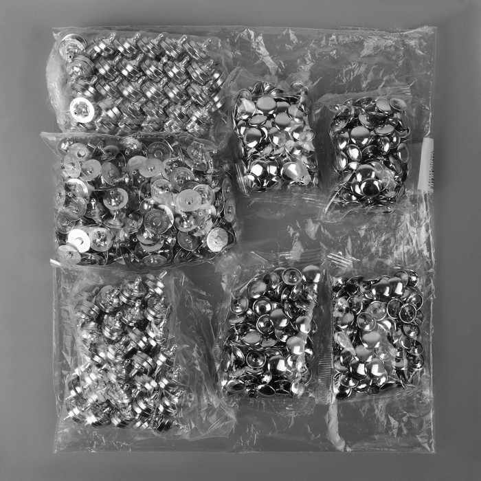Кнопки установочные, магнитные, d = 14 мм, цвет серебряный