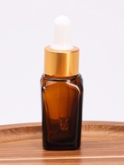 Бутылочка для хранения, с пипеткой, 10 мл, цвет коричневый, золотой - Фото 2