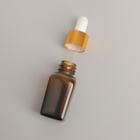 Бутылочка для хранения, с пипеткой, 10 мл, цвет коричневый/золотой - Фото 4