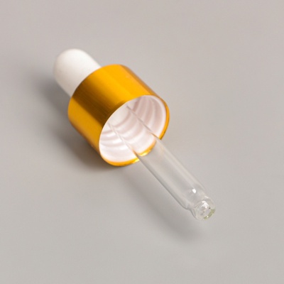 Бутылочка для хранения, с пипеткой, 10 мл, цвет коричневый, золотой