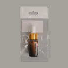 Бутылочка для хранения, с пипеткой, 10 мл, цвет коричневый/золотой - фото 10091487