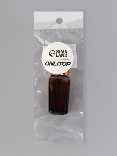 Бутылочка для хранения, с пипеткой, 10 мл, цвет коричневый, золотой