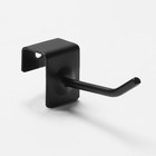 Крючок для металлических экономпанелей, d=4 мм, L=5 см, чёрный матовый - Фото 3