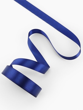 Лента атласная, 20 мм, 23±1 м, синяя №120 (комплект 5 шт)