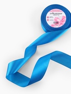 Лента атласная, 40 мм, 23±1 м, тёмно-голубая - Фото 2