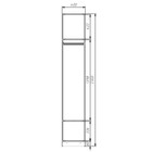 Пенал правый «Аллоджио. Экон», с штангой, с зеркалом, 400×520×2300 мм, цвет ясень анкор светлый - Фото 3
